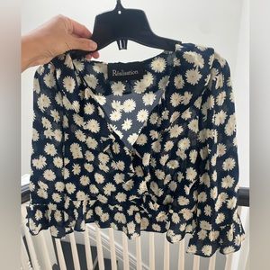Realisation Par Silk Cher Daisy Crop Silk Sz M